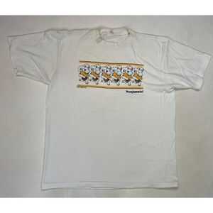 VINTAGE Ramjammin 1987 Graphic T-shirt Men XL White USA 80s Single Stitch